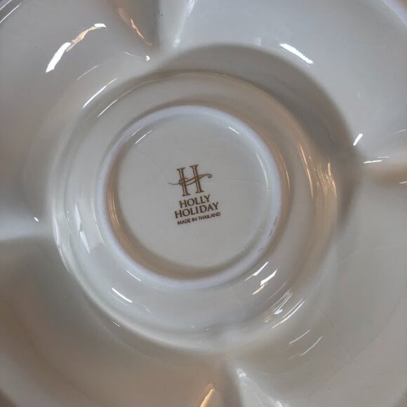 Royal Limited Holly Holiday divided serving platter - NWT - Picture 8 of 11